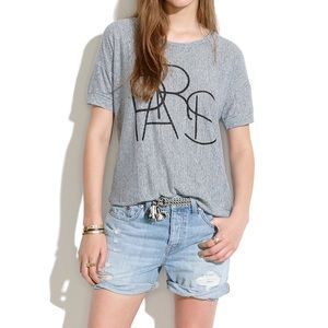 Madewell Linen Paris Banded Tee Small